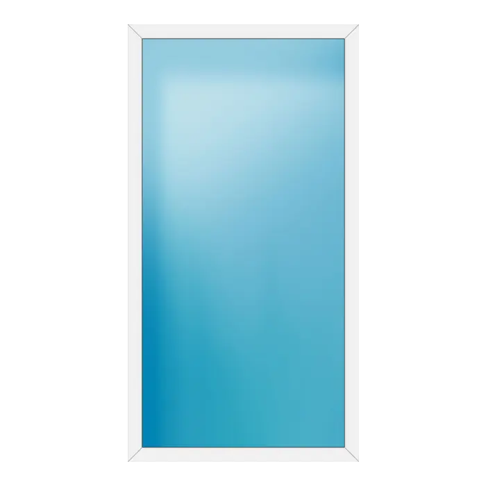 Festverglasung aus Kunststoff 130x246 cm Weiß