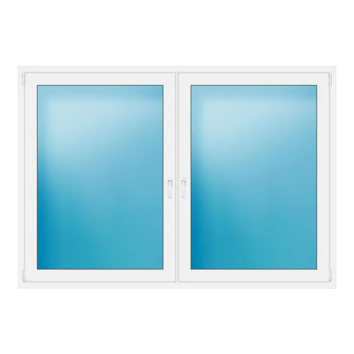 Zweiflügeliges Kunststofffenster 210x147 cm Weiß