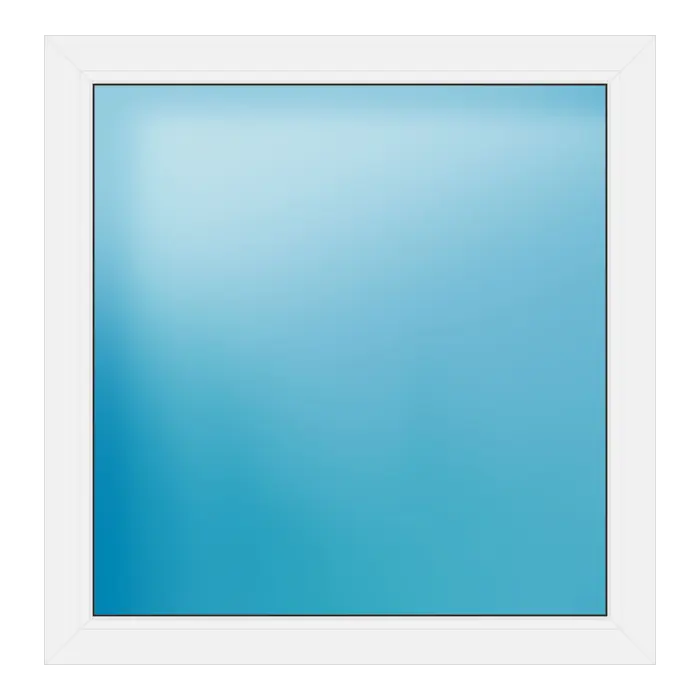 Festverglasung aus Kunststoff 100x103 cm Weiß