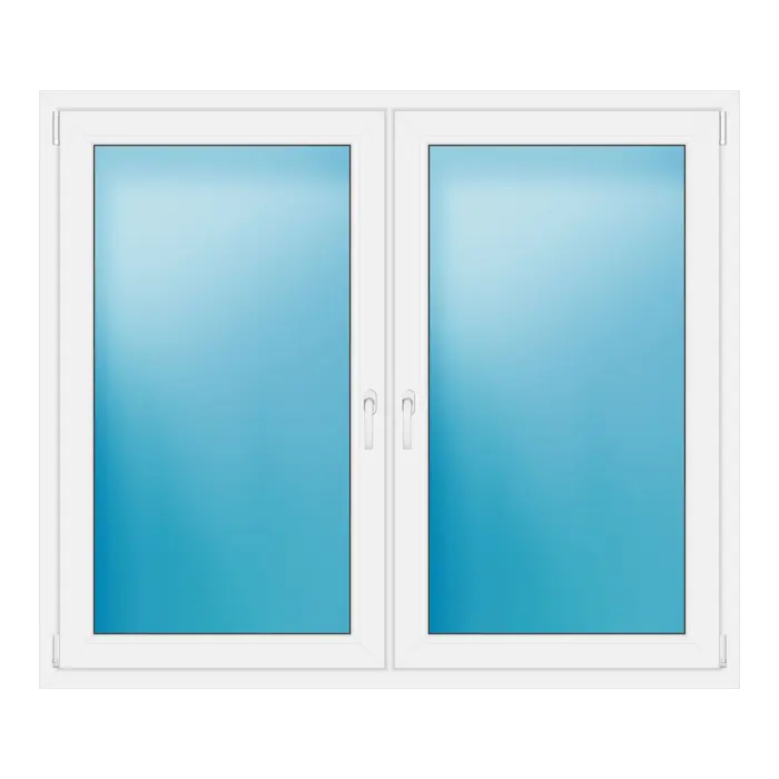 Zweiflügeliges Kunststofffenster 164x140 cm Weiß