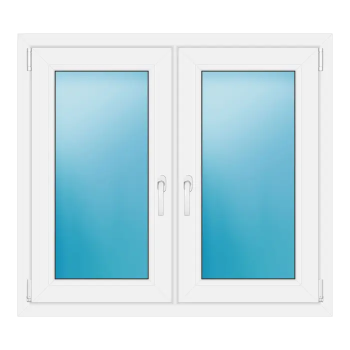 Zweiflügeliges Kunststofffenster 108x97 cm Weiß