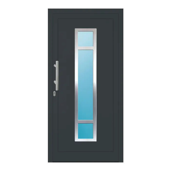 Haustür Aluminium 101,5x207 cm Prezo Top 01 Anthrazitgrau RAL 7016