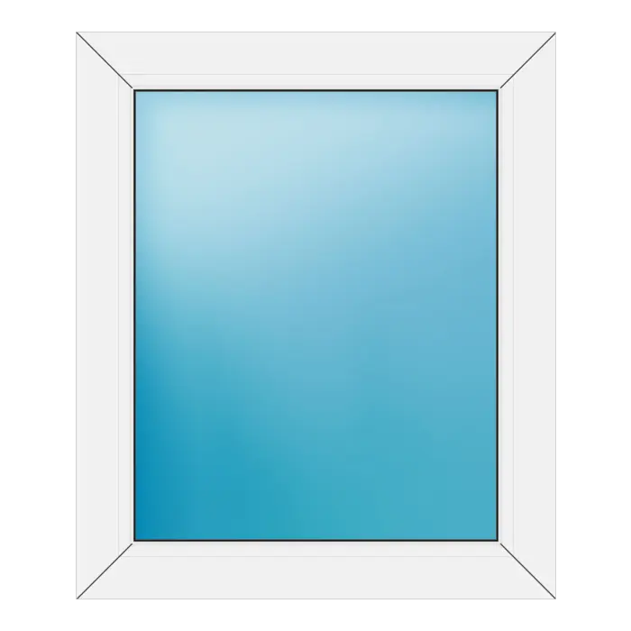 Festverglasung aus Kunststoff 66x78 cm Weiß