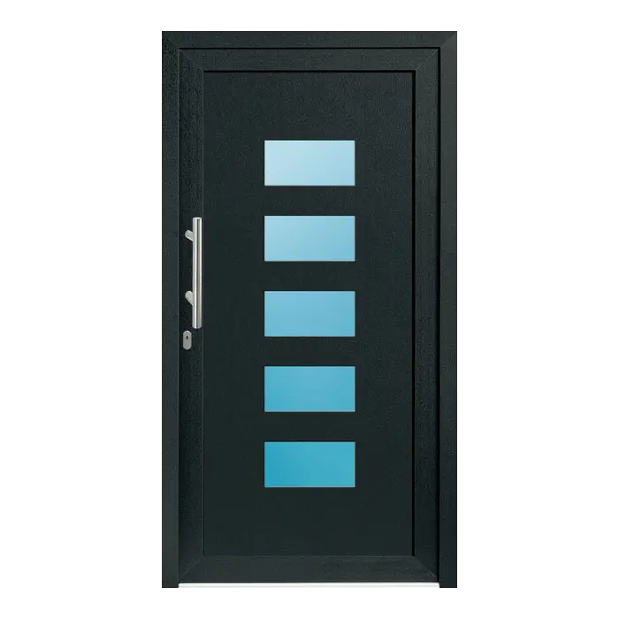 Haustür Kunststoff 106x200 cm Merkur Anthrazitgrau genarbt