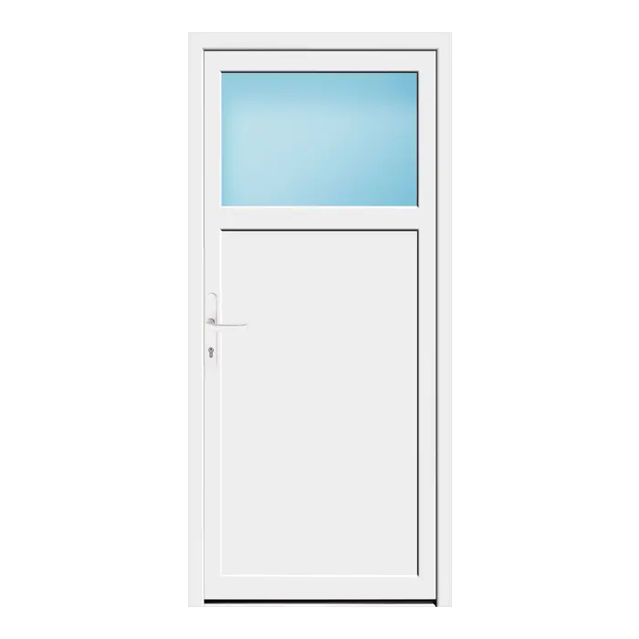 Nebeneingangstür 83x181 cm 1/3 Glas Weiß