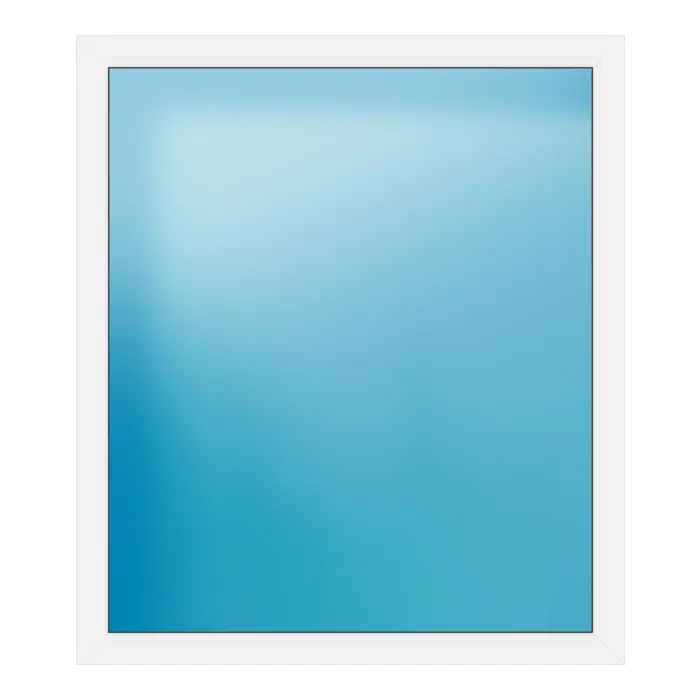 Festverglasung aus Kunststoff 136x156 cm Weiß