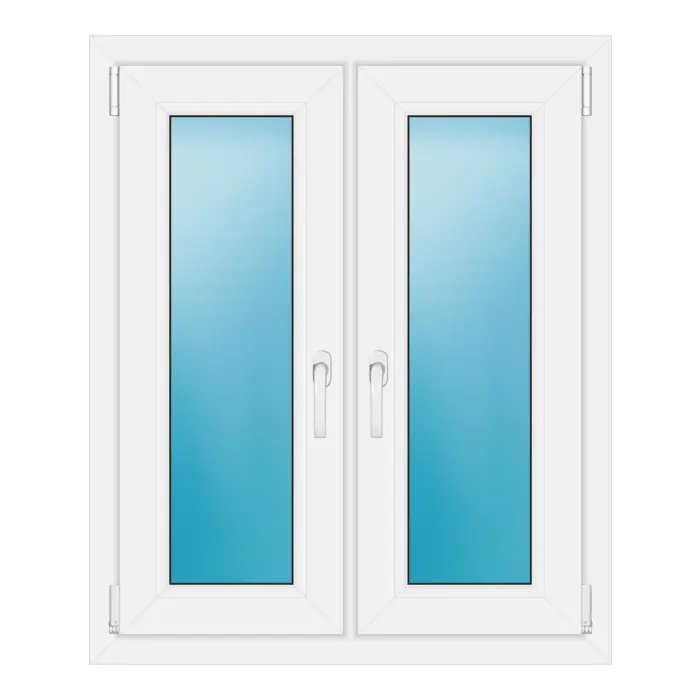 Zweiflügeliges Kunststofffenster 83x100 cm Weiß