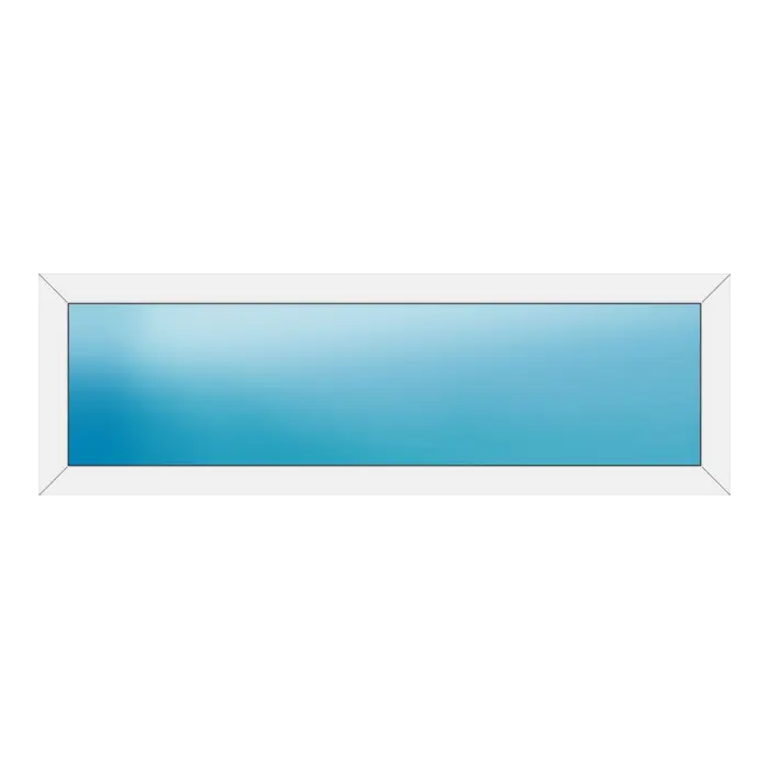 Festverglasung aus Kunststoff 188x60 cm Weiß