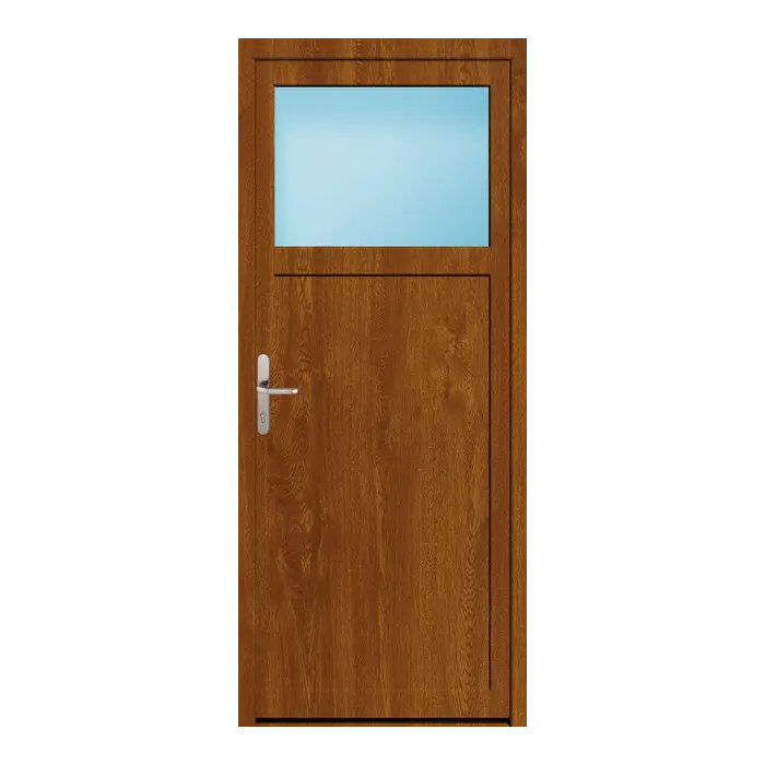 Nebeneingangstür 85x203 cm 1/3 Glas Golden Oak genarbt