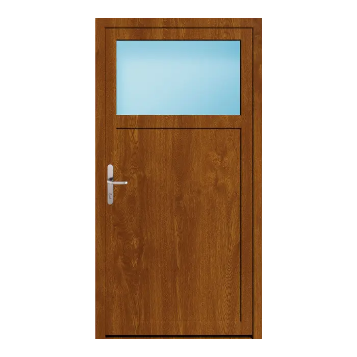Nebeneingangstür 98,5x190 cm 1/3 Glas Golden Oak genarbt