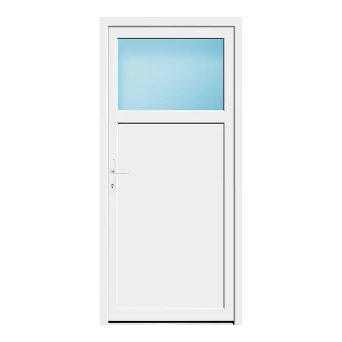 Nebeneingangstür 98x212 cm 1/3 Glas Weiß