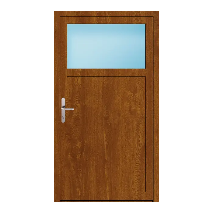 Nebeneingangstür 100x182 cm 1/3 Glas Golden Oak genarbt