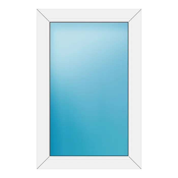 Festverglasung aus Kunststoff 64x98 cm Weiß