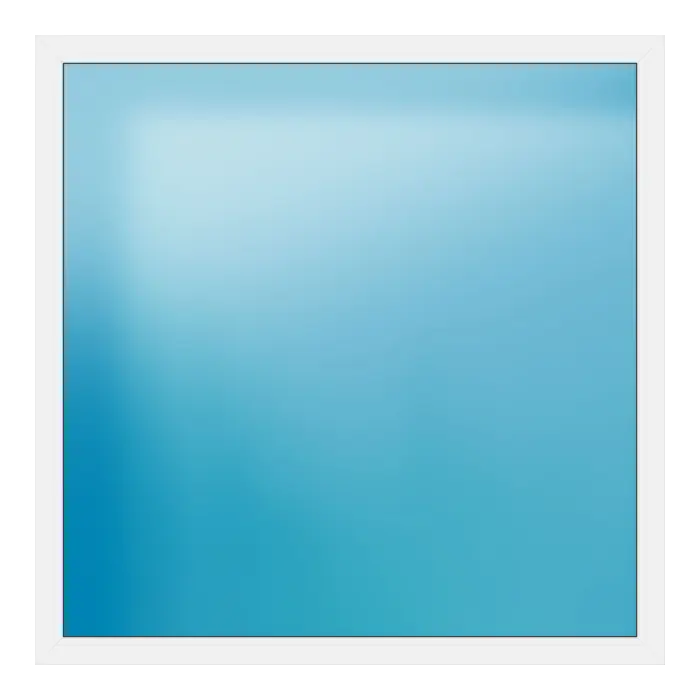 Festverglasung aus Kunststoff 180x180 cm Weiß