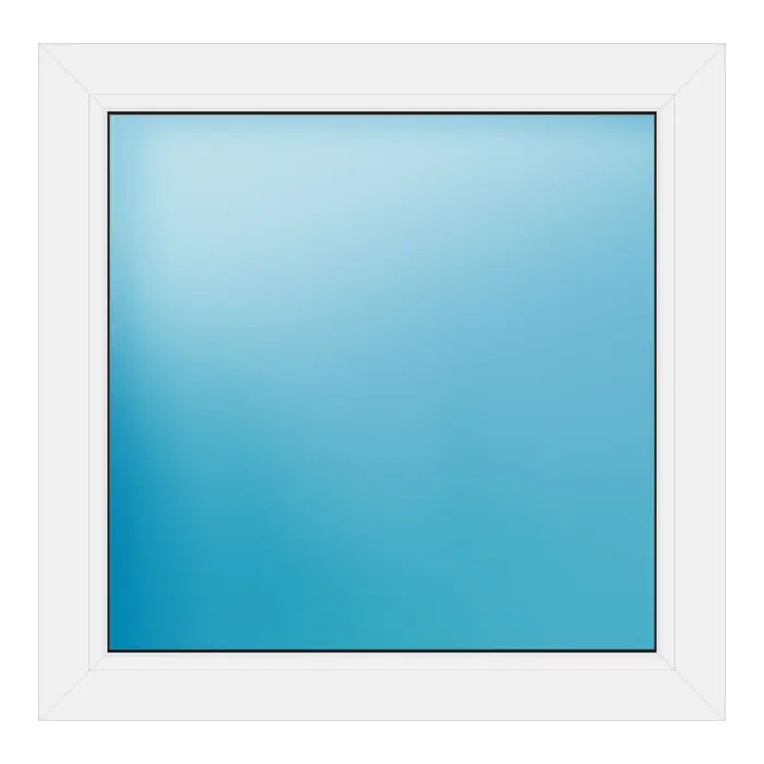 Festverglasung aus Kunststoff 79x78 cm Weiß