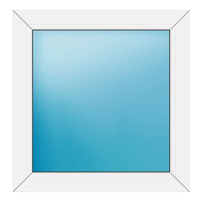 Festverglasung aus Kunststoff 72x74 cm Weiß