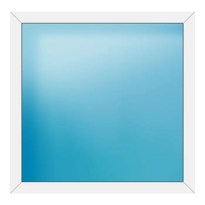 Festverglasung aus Kunststoff 130x128 cm Weiß