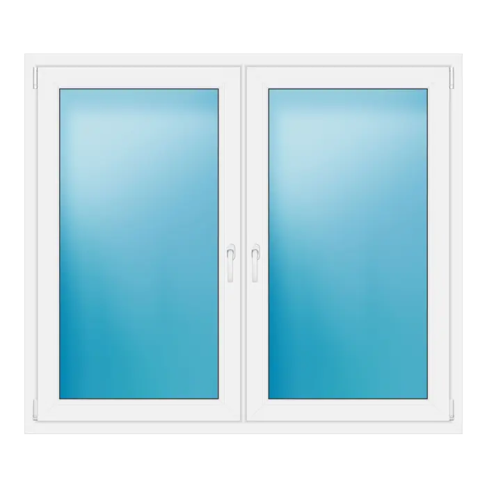 Zweiflügeliges Kunststofffenster 160x139 cm Weiß
