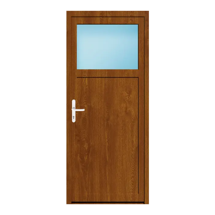 Nebeneingangstür 86x202 cm 1/3 Glas Golden Oak genarbt