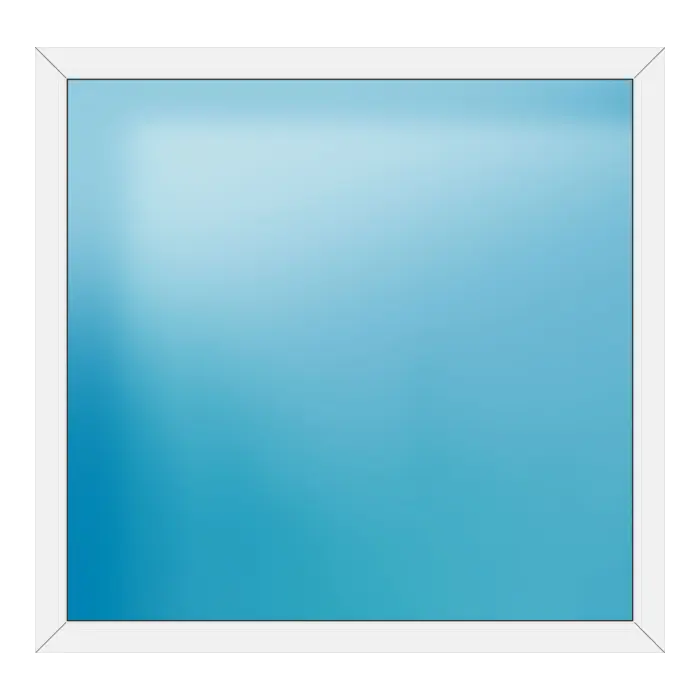 Festverglasung aus Kunststoff 158x152 cm Weiß