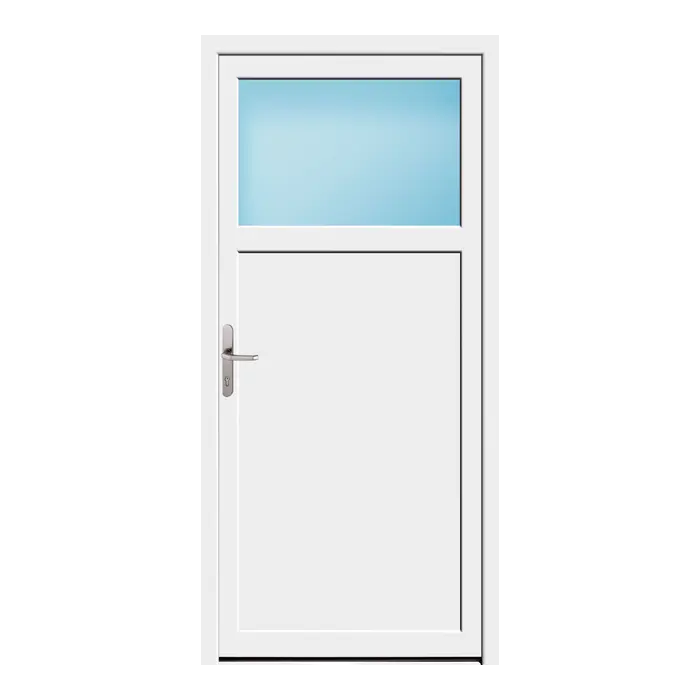 Nebeneingangstür 98x207 cm 1/3 Glas Weiß