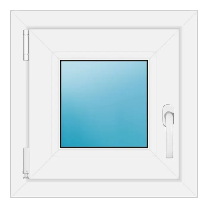 Einflügeliges Kunststofffenster 48x48 cm Weiß