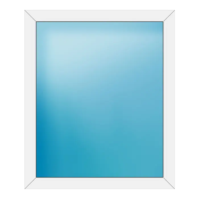 Festverglasung aus Kunststoff 104x124 cm Weiß
