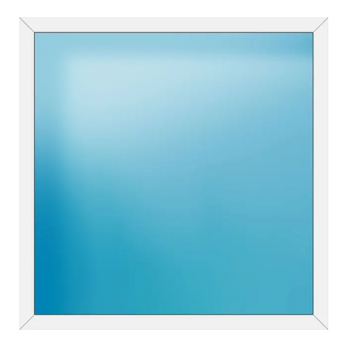 Festverglasung aus Kunststoff 166x168 cm Weiß