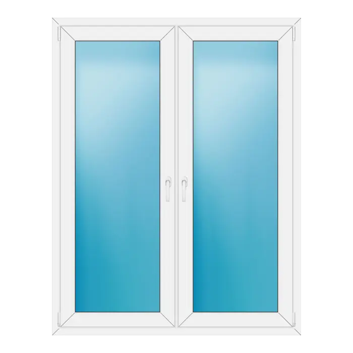 Zweiflügeliges Kunststofffenster 138x176 cm Weiß