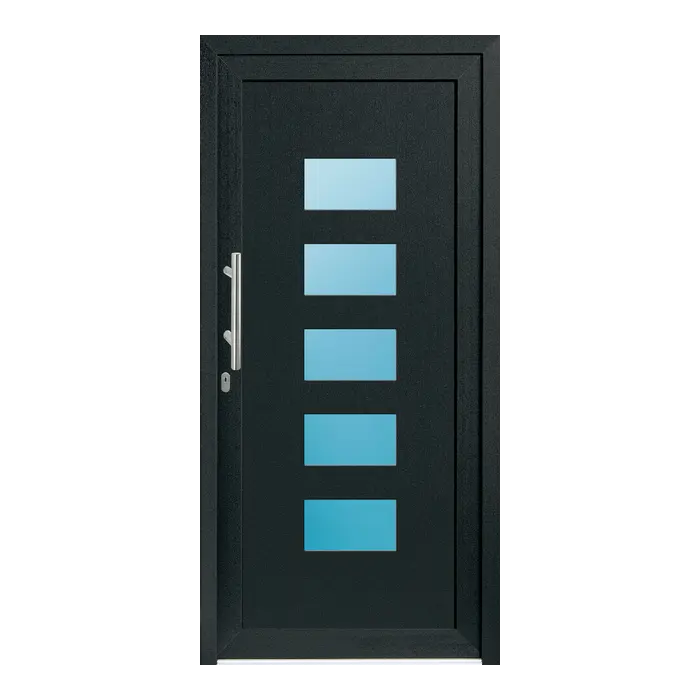 Haustür Kunststoff 102x214 cm Merkur Anthrazitgrau genarbt