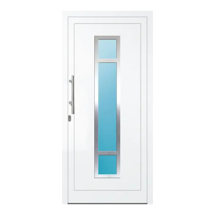 Haustür Aluminium 93x198 cm Prezo Top 01 Verkehrsweiß RAL 9016
