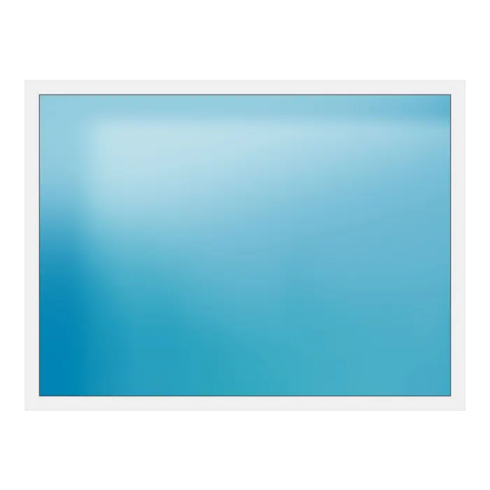 Festverglasung aus Kunststoff 240x180 cm Weiß