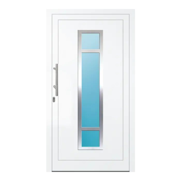 Haustür Aluminium 109x200 cm Prezo Top 01 Verkehrsweiß RAL 9016
