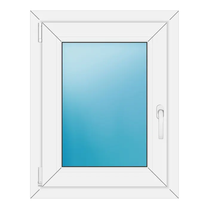 Einflügeliges Kunststofffenster 60x76 cm Weiß