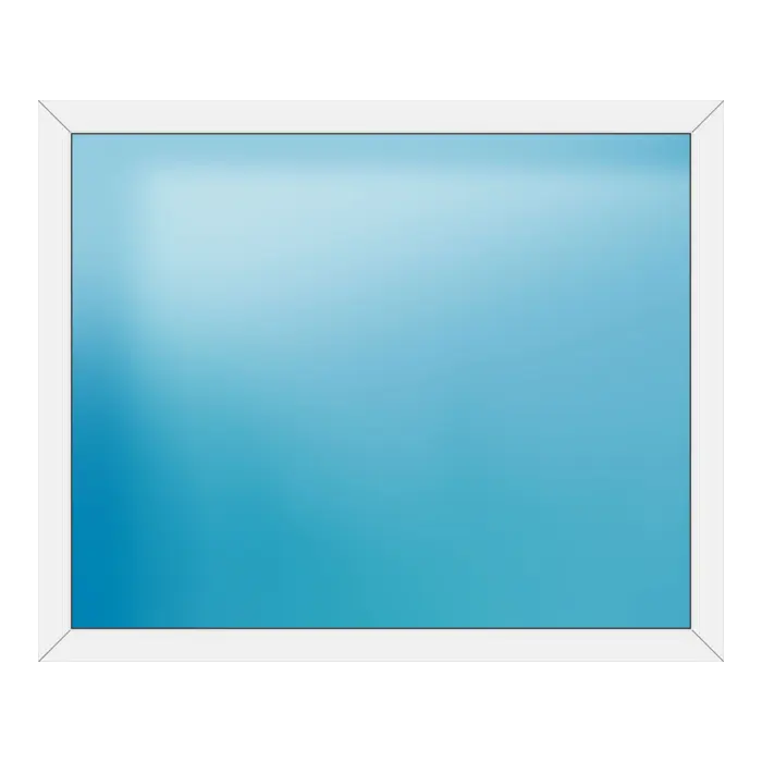 Festverglasung aus Kunststoff 166x136 cm Weiß