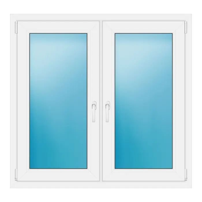 Zweiflügeliges Kunststofffenster 120x115 cm Weiß