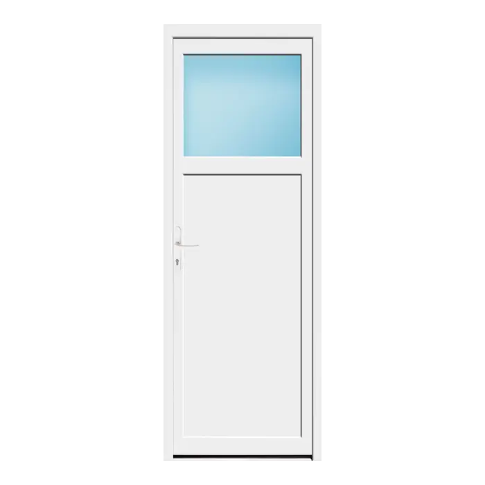 Nebeneingangstür 83x229,5 cm 1/3 Glas Weiß