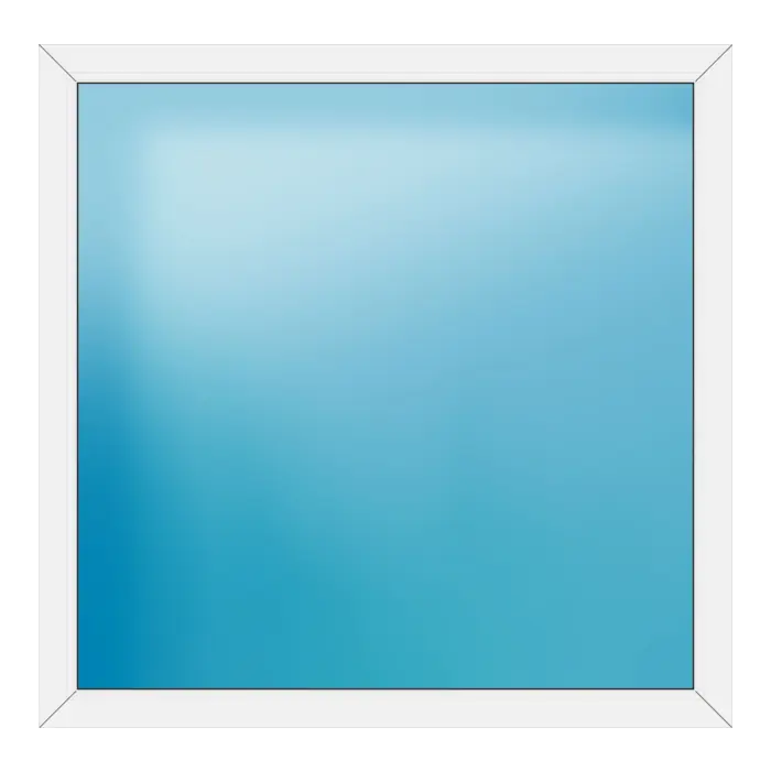 Festverglasung aus Kunststoff 144x142 cm Weiß