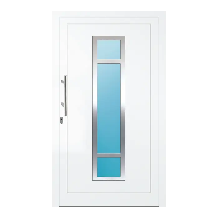 Haustür Aluminium 112x192 cm Prezo Top 01 Verkehrsweiß RAL 9016