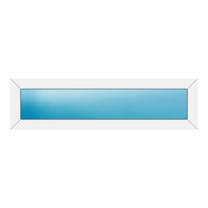 Festverglasung aus Kunststoff 148x40 cm Weiß