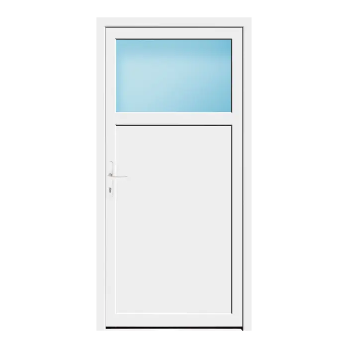 Nebeneingangstür 100x202 cm 1/3 Glas Weiß
