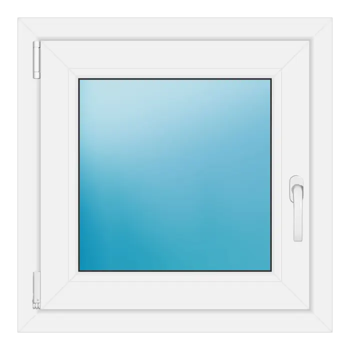 Einflügeliges Kunststofffenster 66x66 cm Weiß