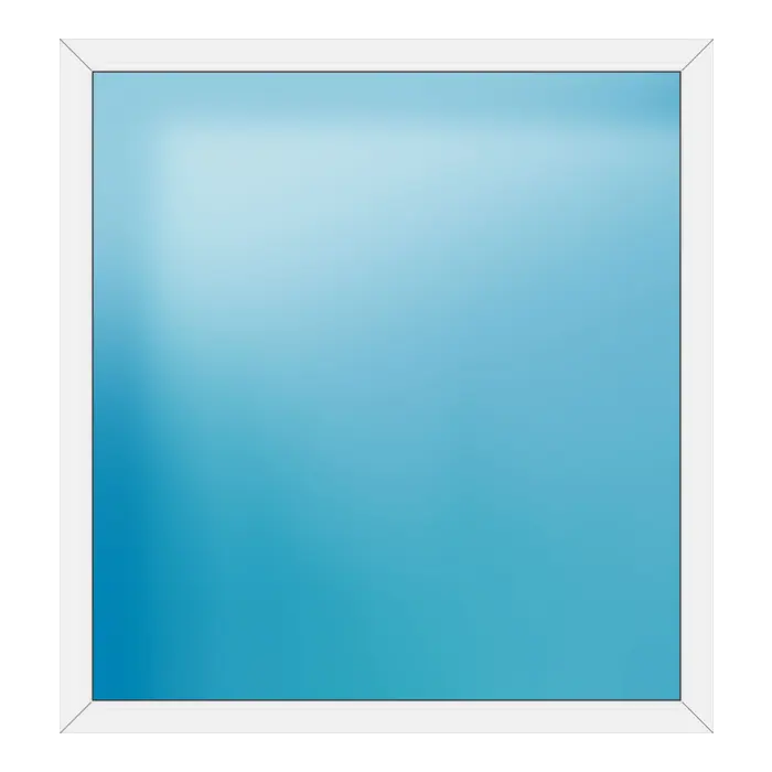 Festverglasung aus Kunststoff 160x170 cm Weiß