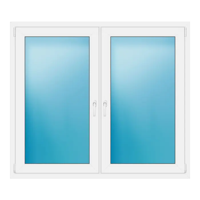 Zweiflügeliges Kunststofffenster 155x135 cm Weiß