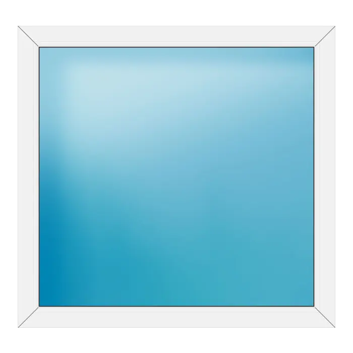 Festverglasung aus Kunststoff 120x114 cm Weiß