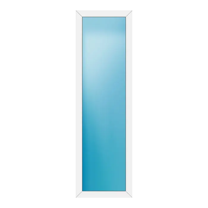 Festverglasung aus Kunststoff 70x232 cm Weiß