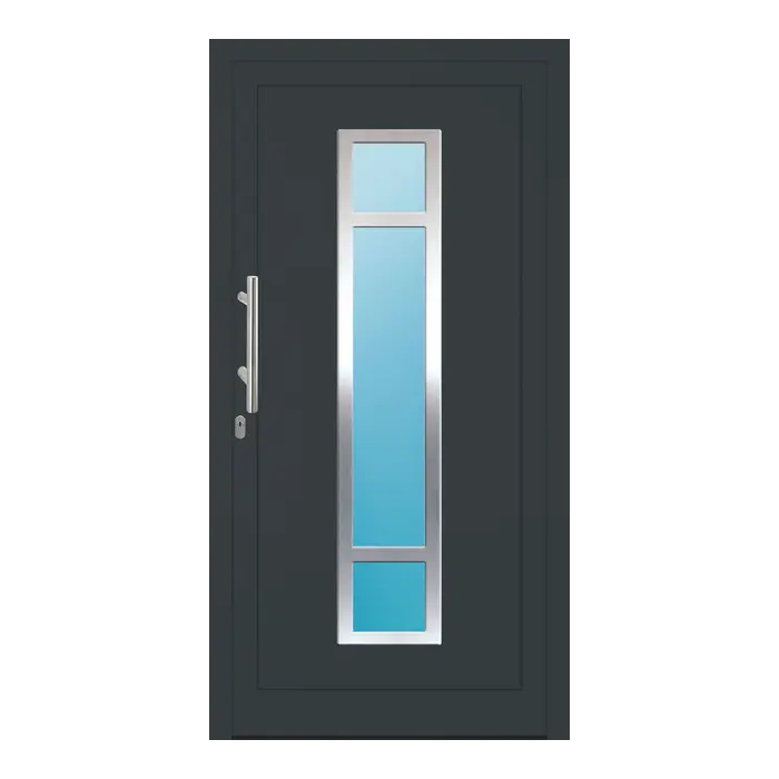 Haustür Aluminium 104,9x204 cm Prezo Top 01 Anthrazitgrau RAL 7016