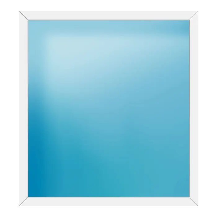 Festverglasung aus Kunststoff 160x174 cm Weiß