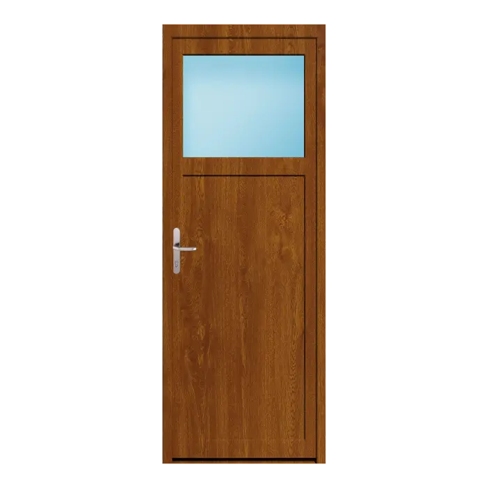 Nebeneingangstür 84x226 cm 1/3 Glas Golden Oak genarbt