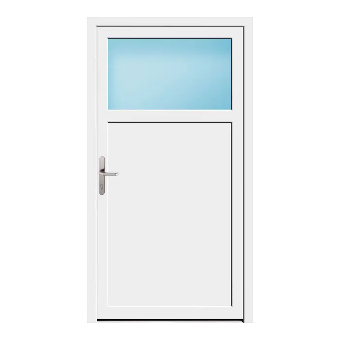 Nebeneingangstür 102x188 cm 1/3 Glas Weiß